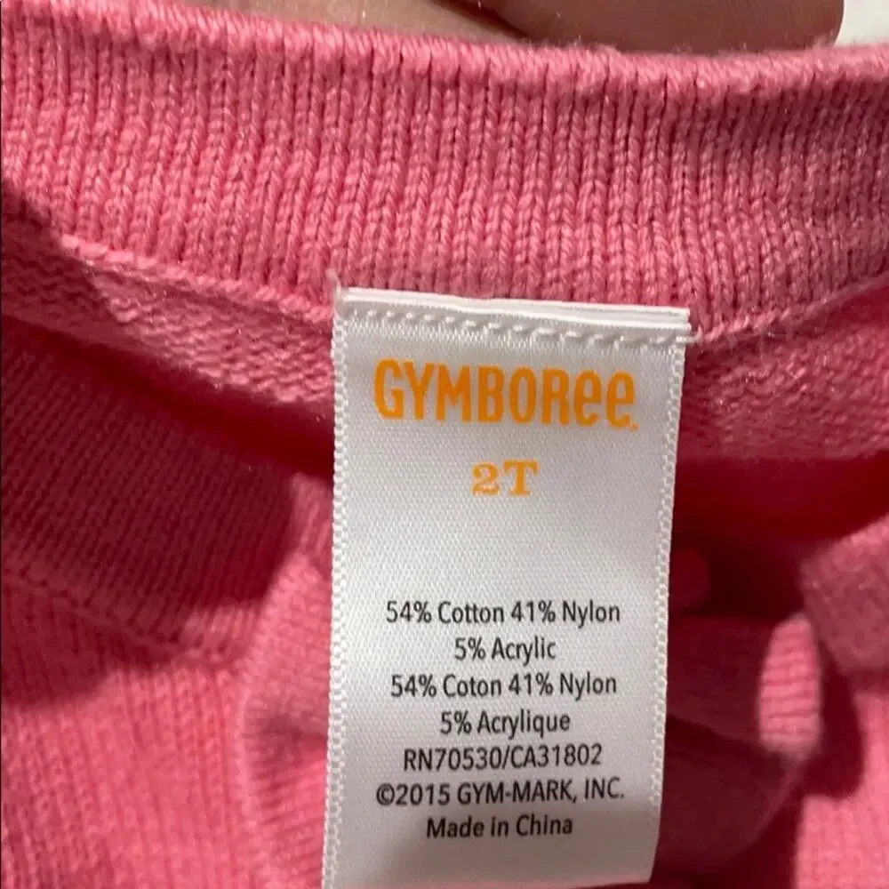 Gymboree 2t pink bow sweater worn once